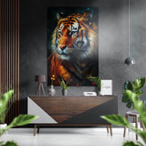 Tiger Brushed Aluminum Dibond Wall Art.